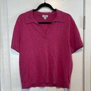 J. Crew Fuchsia Short Sleeve Sweater